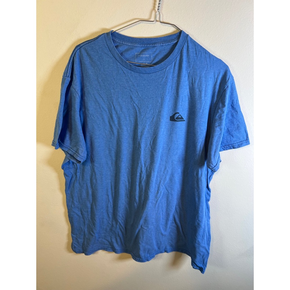 Quiksilver‎ Mens T-Shirt Logo Graphic Blue Large